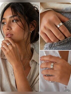 ✨ Minimalist 925 Sterling Silver Band Ring | Classic Everyday Stackable ✨